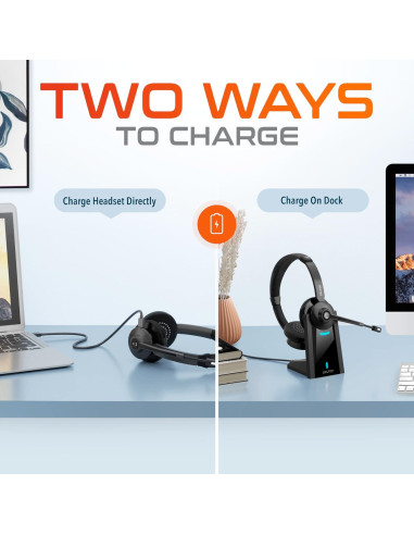 Auricular Bluetooth Delton 35X con micrófono y carga rápida