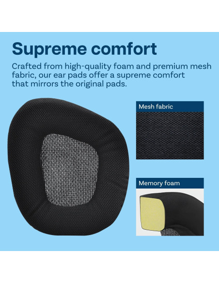 Almohadillas de Reemplazo MMOBIEL para Corsair Void Elite - Negro