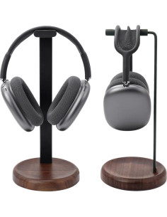 Soporte para Auriculares GEVO de Madera y Aluminio Universal 2