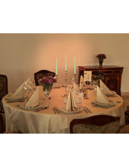 Hyoola Velas Taper Altas 12 Pack 25.4 cm Verde Apio Sin Goteo