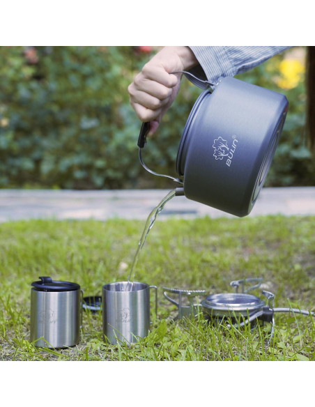 Hervidor de Camping Bulin 2.2L con 2 Tazas de Acero Inoxidable