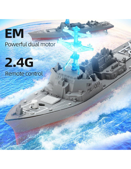 Barco de Guerra Control Remoto Dodoore HC-803 2.4GHz