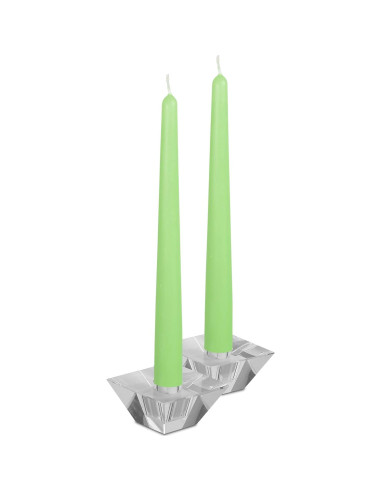 Hyoola Velas Taper Altas 12 Pack 25.4 cm Verde Apio Sin Goteo