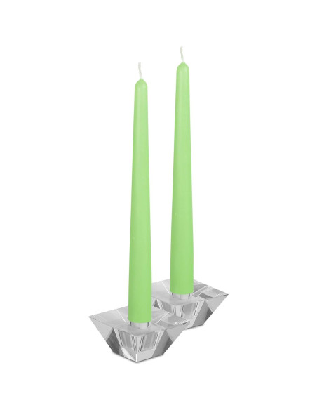 Hyoola Velas Taper Altas 12 Pack 25.4 cm Verde Apio Sin Goteo