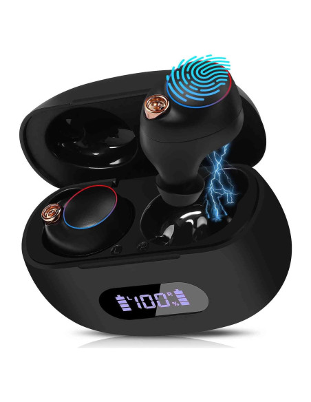 Auriculares Inalámbricos UrbanX Bluetooth 5.2 IPX5 Negro