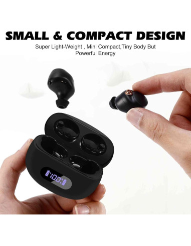 Auriculares Inalámbricos UrbanX Bluetooth 5.2 IPX5 Negro