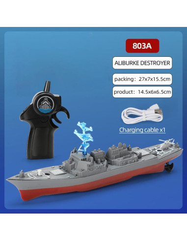 Barco de Guerra Control Remoto Dodoore HC-803 2.4GHz