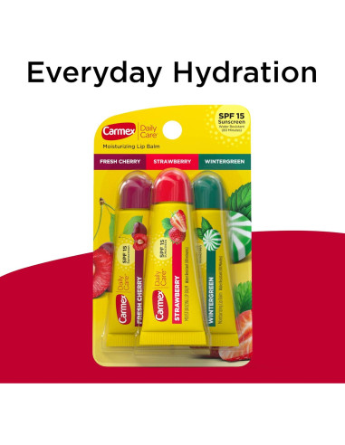 Carmex Bálsamo Labial Hidratante SPF 15 Paquete de 3 Sabores