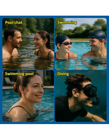 Auriculares de Conducción Ósea Alex OPENEAR Wave IP68 Naranja