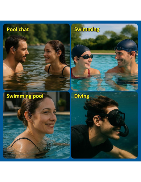 Auriculares de Conducción Ósea Alex OPENEAR Wave IP68 Naranja Auriculares de Conducción Ósea Alex OPENEAR Wave IP68 Naranja