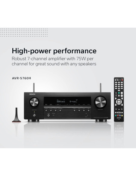 Receptor AV Denon AVR-S760H 7.2 Canales 8K Dolby Atmos