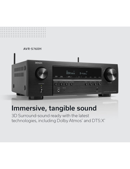 Receptor AV Denon AVR-S760H 7.2 Canales 8K Dolby Atmos