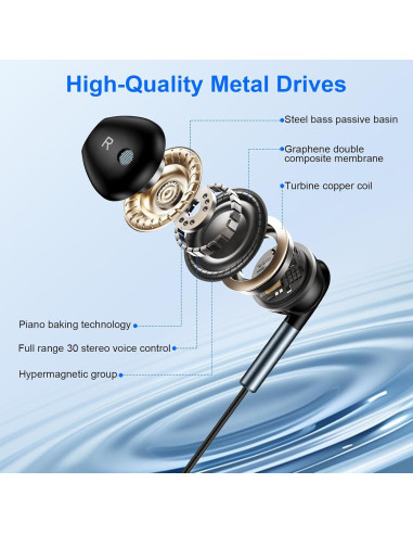 Auriculares USB C Samsung M60 con micrófono 4 pies Negro