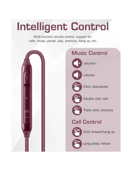 Auriculares UrbanX M20 con micrófono y control de volumen