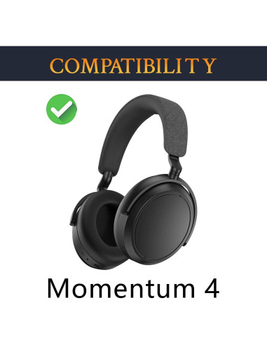 Almohadillas de Cuero SOULWIT para Auriculares Sennheiser Momentum 4