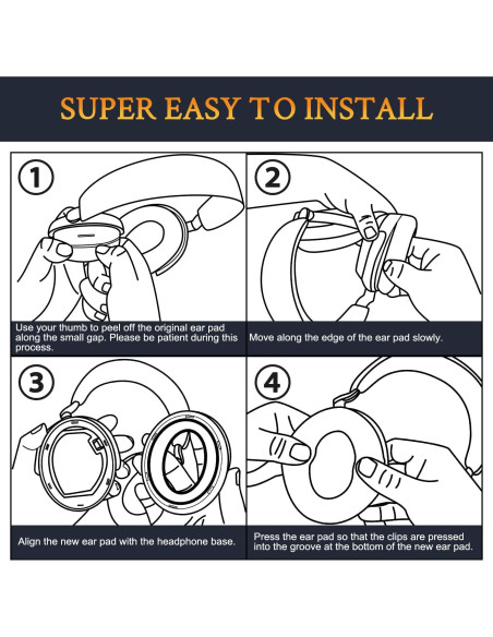 Almohadillas de Cuero SOULWIT para Auriculares Sennheiser Momentum 4