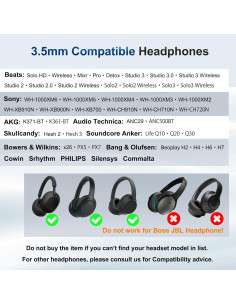 Cable de Audio 3.5mm Callez para Auriculares Beats y Sony 2