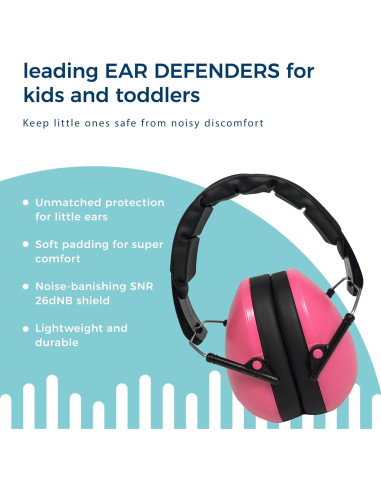 Auriculares para Niños Baby Banz EM006 Rosa - Protección Auditiva
