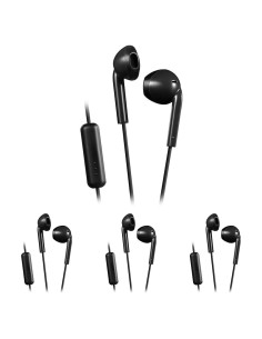 Auriculares JVC HAF17MB con micrófono y control remoto - Negro (Paquete de 4)