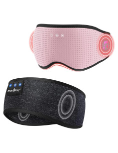 MUSICOZY Auriculares Bluetooth para Dormir con Máscara 3D