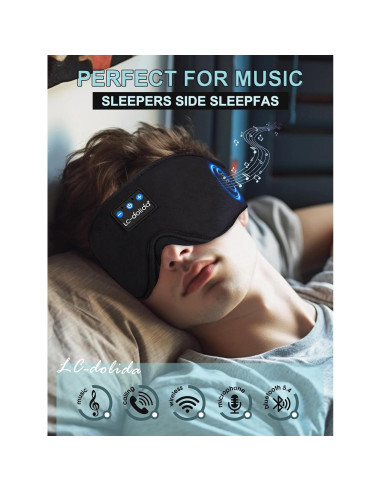 Auriculares Bluetooth para dormir LC-dolida con máscara 3D