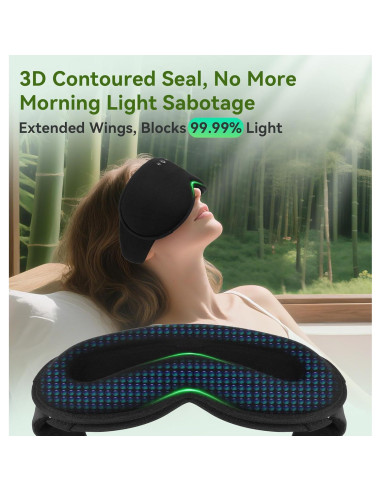 Auriculares Bluetooth para dormir LC-dolida con máscara 3D