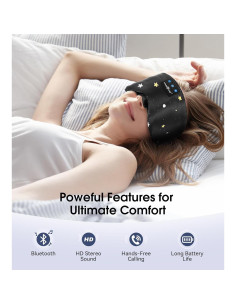 MUSICOZY Máscara de Sueño Bluetooth de Seda de Morera con Sonido HD 2