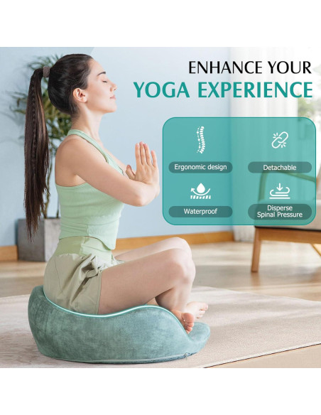 Cojín de Meditación LTHTRADE 60 cm Espuma Viscoelástica Verde