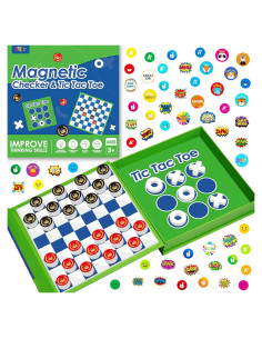 Juego de Damas y Tres en Raya Magnético SpriteGru 19cm