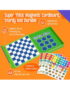 Juego de Damas y Tres en Raya Magnético SpriteGru 19cm 2