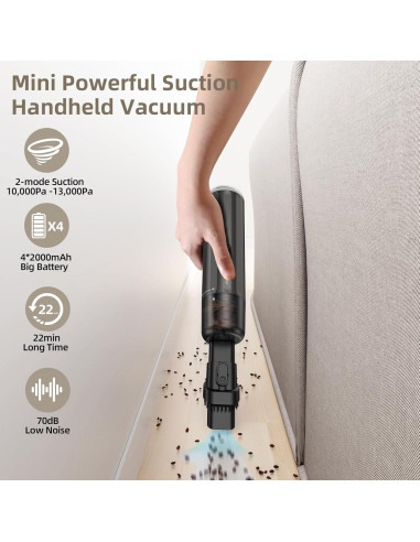 Aspiradora de Mano Inalámbrica Chuboor P16 120W 16000PA LED