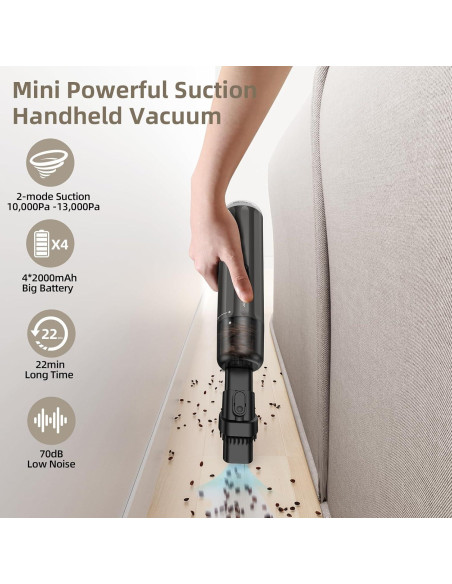 Aspiradora de Mano Inalámbrica Chuboor P16 120W 16000PA LED