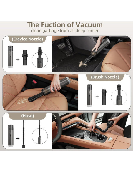 Aspiradora de Mano Inalámbrica Chuboor P16 120W 16000PA LED