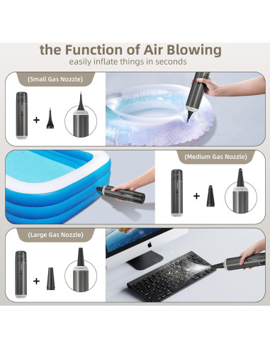 Aspiradora de Mano Inalámbrica Chuboor P16 120W 16000PA LED