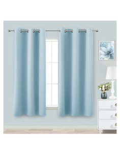 Cortinas Opacas KOUFALL Azul Claro 86.4x114.3 cm (Paquete de 2)