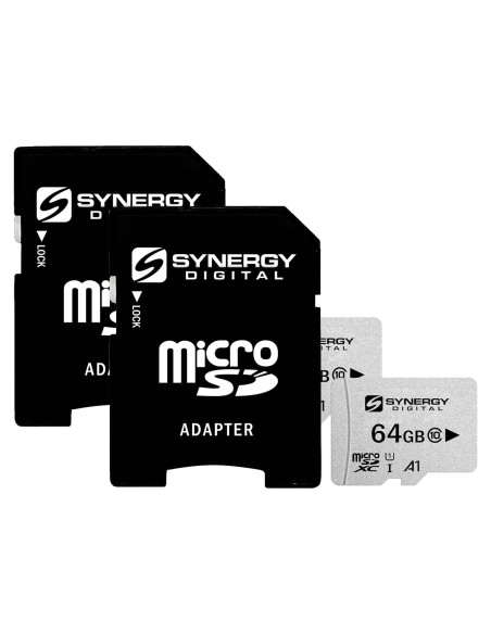 Tarjeta Micro SDXC 64GB Synergy Digital UHS-I Clase 10 - Paquete de 2