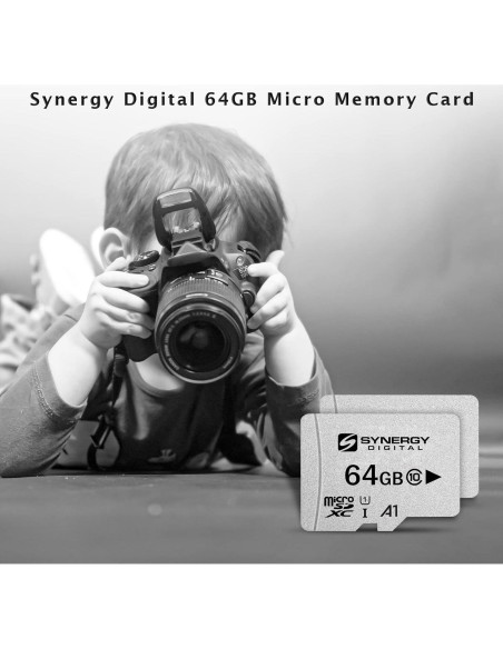 Tarjeta Micro SDXC 64GB Synergy Digital UHS-I Clase 10 - Paquete de 2