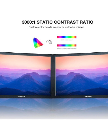 Monitor LED 15.6" FHD VA 1080P SKitphrati con HDMI y VGA