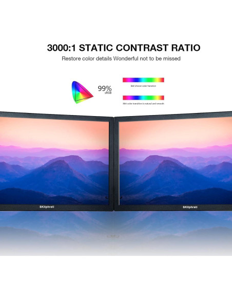 Monitor LED 15.6" FHD VA 1080P SKitphrati con HDMI y VGA