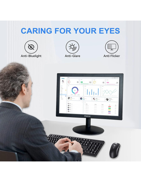 Monitor LED 15.6" FHD VA 1080P SKitphrati con HDMI y VGA