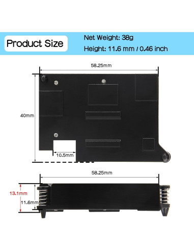 Caja de Metal Geekworm P580+ con Enfriador Activo H505 para Raspberry Pi 5