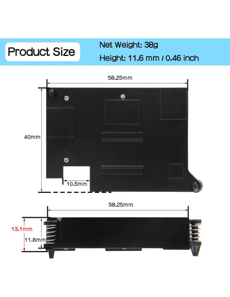 Caja de Metal Geekworm P580+ con Enfriador Activo H505 para Raspberry Pi 5