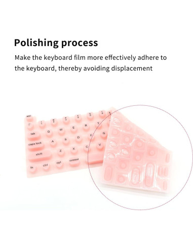 Cubierta de Teclado de Silicona para Uñas Largas - Negro