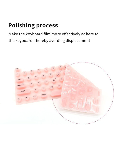 Cubierta de Teclado de Silicona para Uñas Largas - Negro