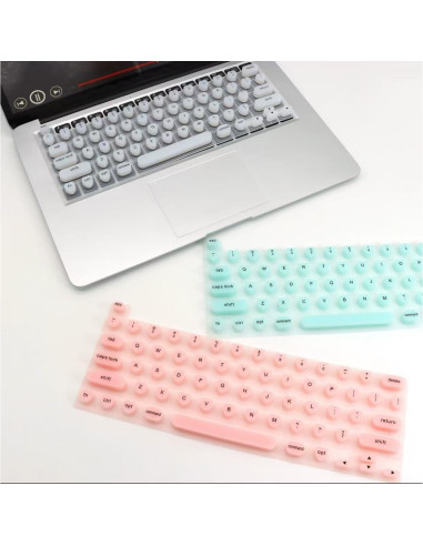 Cubierta de Teclado de Silicona para Uñas Largas - Negro