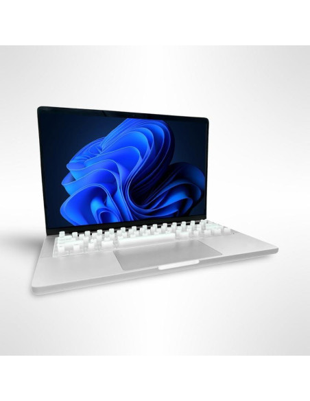 Cubierta de Teclado de Silicona para Uñas Largas - Negro