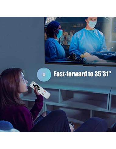 Control Remoto de Voz MEIWELL para ONN Android FHD 4K UHD