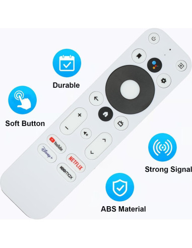 Control Remoto de Voz MEIWELL para ONN Android FHD 4K UHD