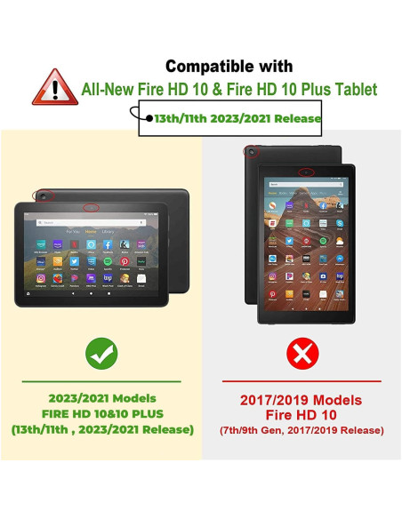 Funda AVAWO para Niños Fire HD 10/10 Plus 2023/2021 Azul