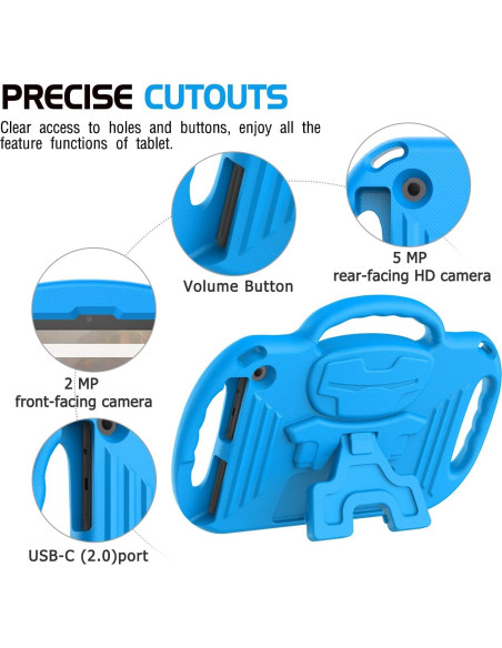 Funda AVAWO para Niños Fire HD 10/10 Plus 2023/2021 Azul